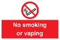 PV12455: No smoking or vaping