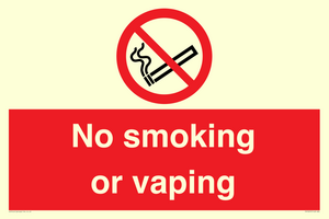 PV12455: No smoking or vaping