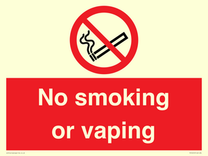 PV12455: No smoking or vaping