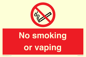 PV12455: No smoking or vaping
