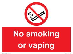 PV12455: No smoking or vaping