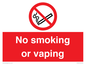 PV12455: No smoking or vaping