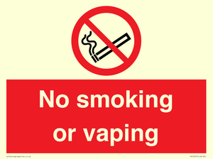 PV12455: No smoking or vaping