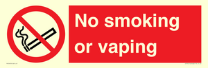 PV12455: No smoking or vaping