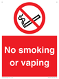 PV12455: No smoking or vaping
