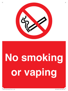 PV12455: No smoking or vaping