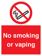 PV12455: No smoking or vaping