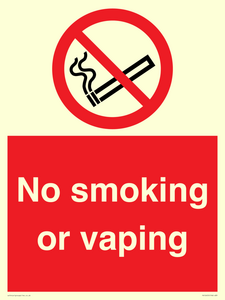 PV12455: No smoking or vaping