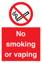 PV12455: No smoking or vaping