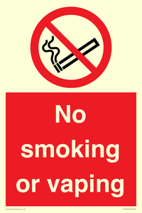 PV12455: No smoking or vaping