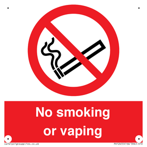 PV12455: No smoking or vaping