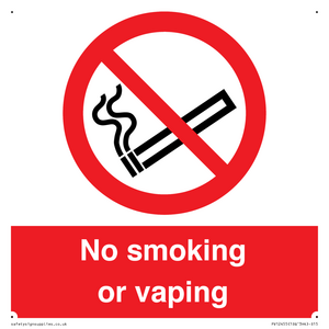 PV12455: No smoking or vaping