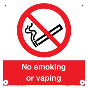 PV12455: No smoking or vaping