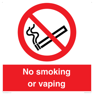 PV12455: No smoking or vaping