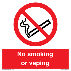 PV12455: No smoking or vaping