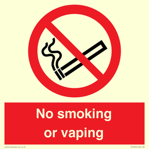 PV12455: No smoking or vaping