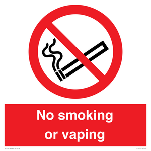 PV12455: No smoking or vaping
