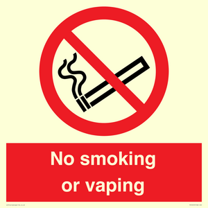 PV12455: No smoking or vaping