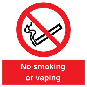 PV12455: No smoking or vaping