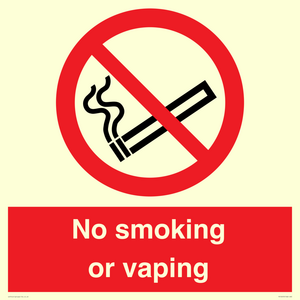 PV12455: No smoking or vaping