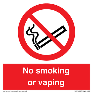PV12455: No smoking or vaping