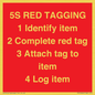 PV12464: 5S RED TAGGING 1 Identify item 2 Complete red tag 3 Attach tag to item 4 Log item