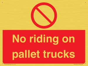 PV12470: No riding on pallet trucks