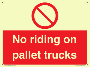 PV12470: No riding on pallet trucks