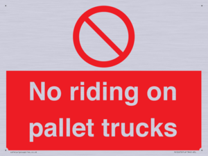PV12470: No riding on pallet trucks