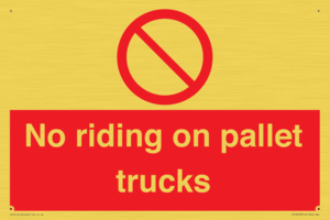 PV12470: No riding on pallet trucks
