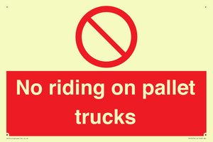 PV12470: No riding on pallet trucks