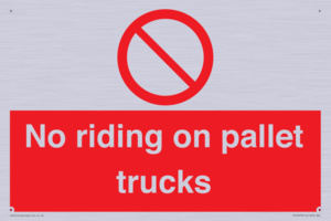 PV12470: No riding on pallet trucks