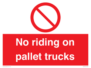 PV12470: No riding on pallet trucks