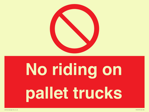 PV12470: No riding on pallet trucks