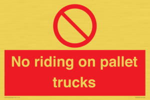 PV12470: No riding on pallet trucks