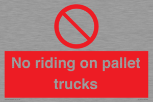PV12470: No riding on pallet trucks