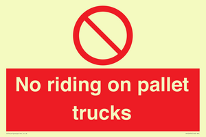 PV12470: No riding on pallet trucks