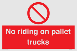 PV12470: No riding on pallet trucks