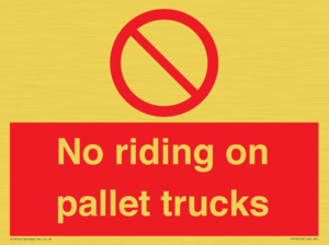 PV12470: No riding on pallet trucks