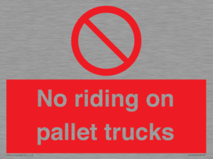 PV12470: No riding on pallet trucks