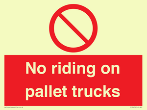 PV12470: No riding on pallet trucks