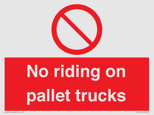 PV12470: No riding on pallet trucks