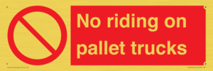 PV12470: No riding on pallet trucks