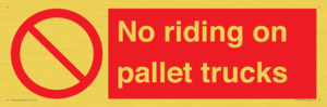 PV12470: No riding on pallet trucks