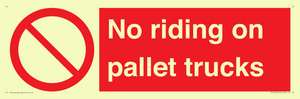 PV12470: No riding on pallet trucks