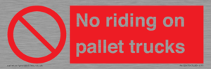 PV12470: No riding on pallet trucks
