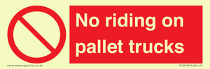 PV12470: No riding on pallet trucks