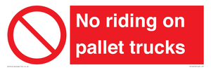 PV12470: No riding on pallet trucks