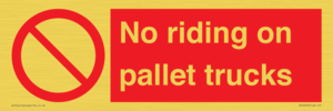 PV12470: No riding on pallet trucks