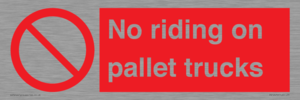 PV12470: No riding on pallet trucks